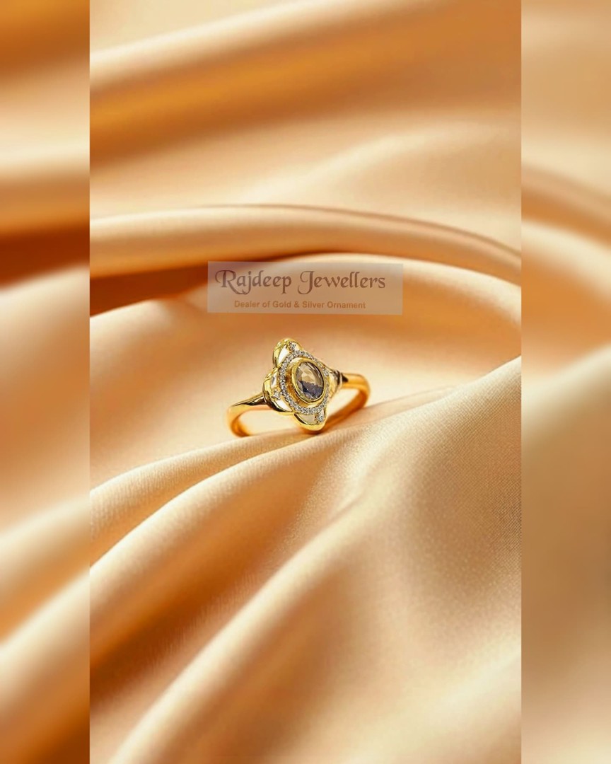 Solitaire Oval Cut Gemstone Ring at Rajdeep Gold Palace Bhachau